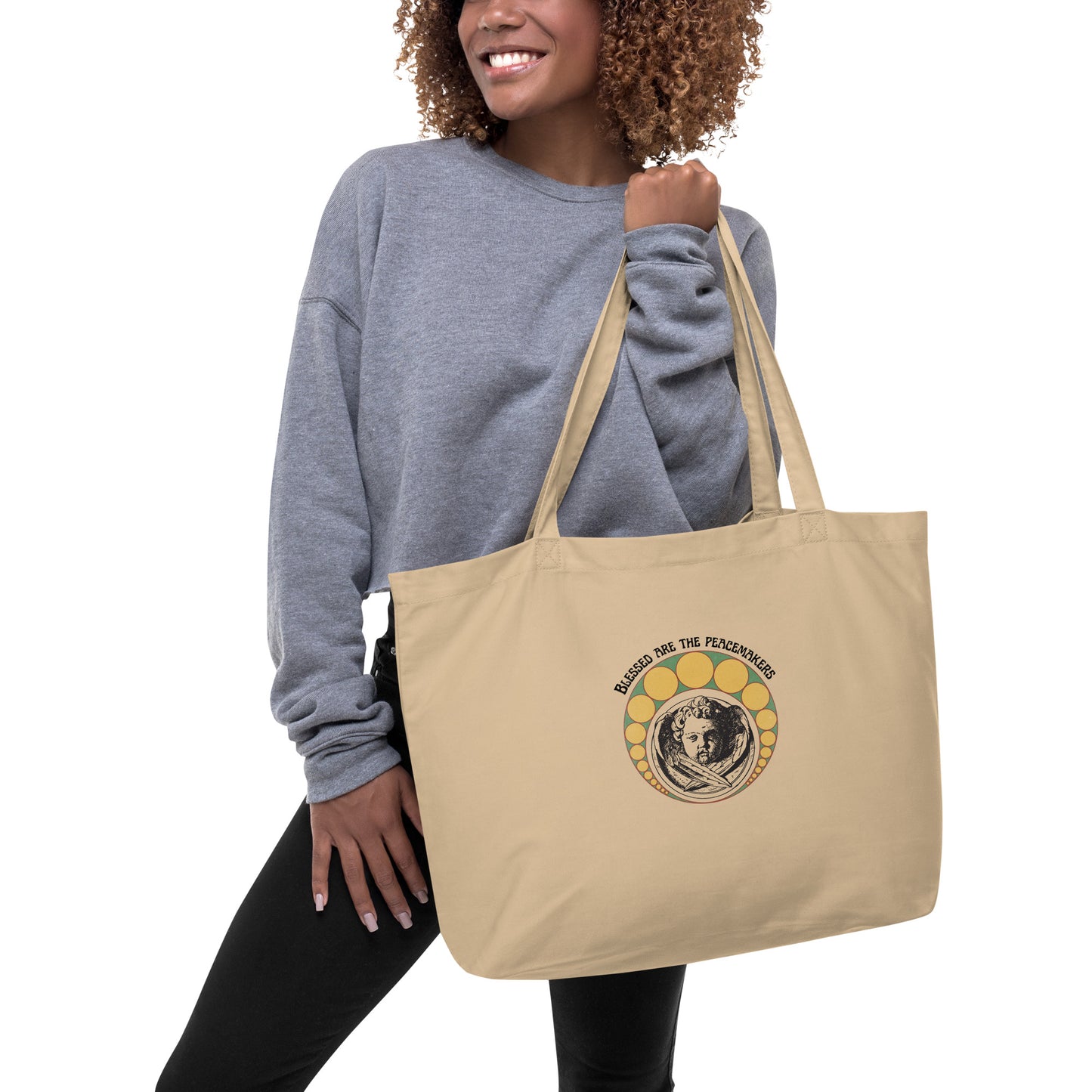 Blessed Are The Peacemakers organic tote bag